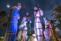Los Reyes Magos se incorporan al belén más grande del mundo en Alicante