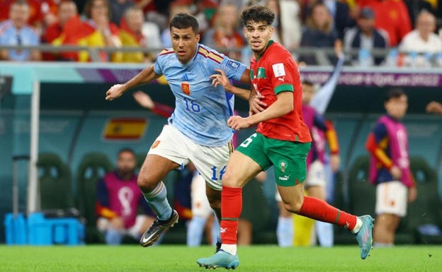 El ilicitano Abde, protagonista en la eliminación de España a manos de Marruecos