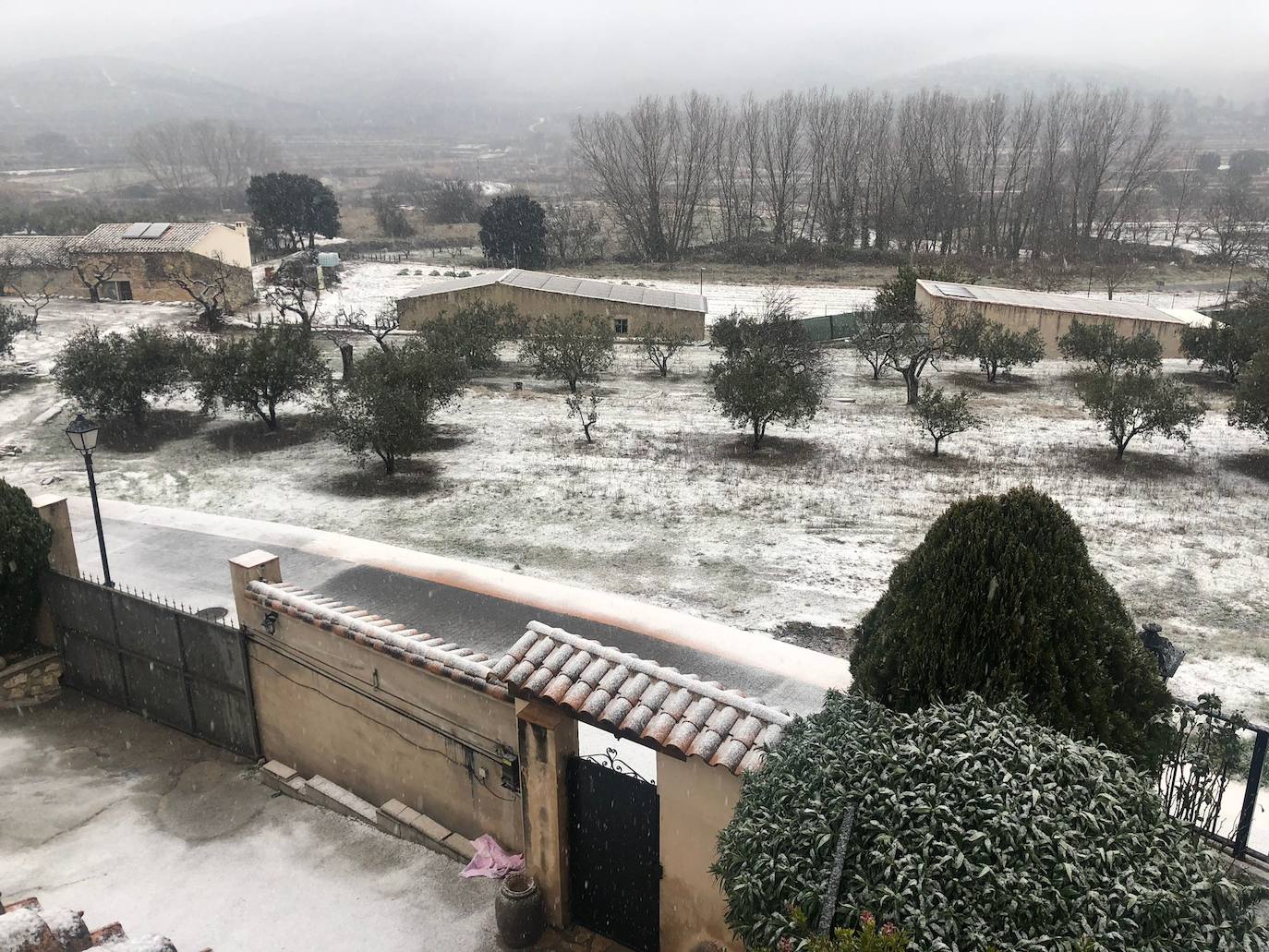 La nieve cubre de blanco la provincia de Alicante
