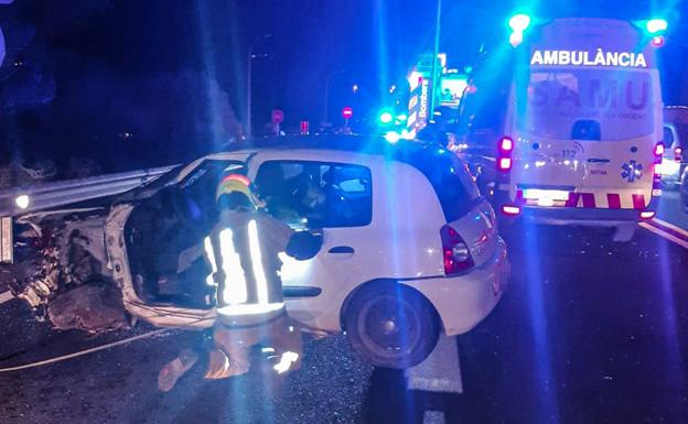 Herido tras chocar contra un camión en Ondara